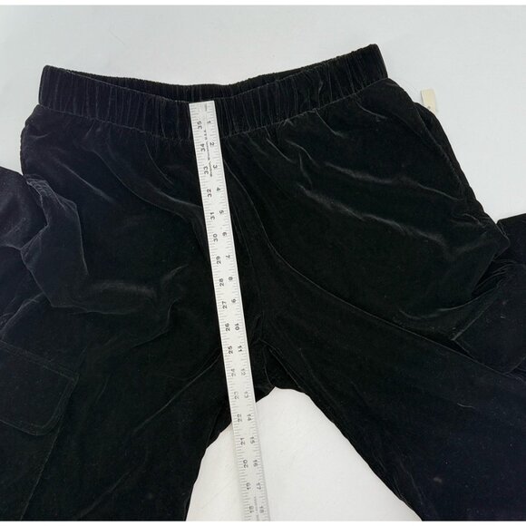 NWT Universal Thread High Rise Wide Leg Black Velvet Cargo‎ Pants Sz M Boho - Picture 10 of 12